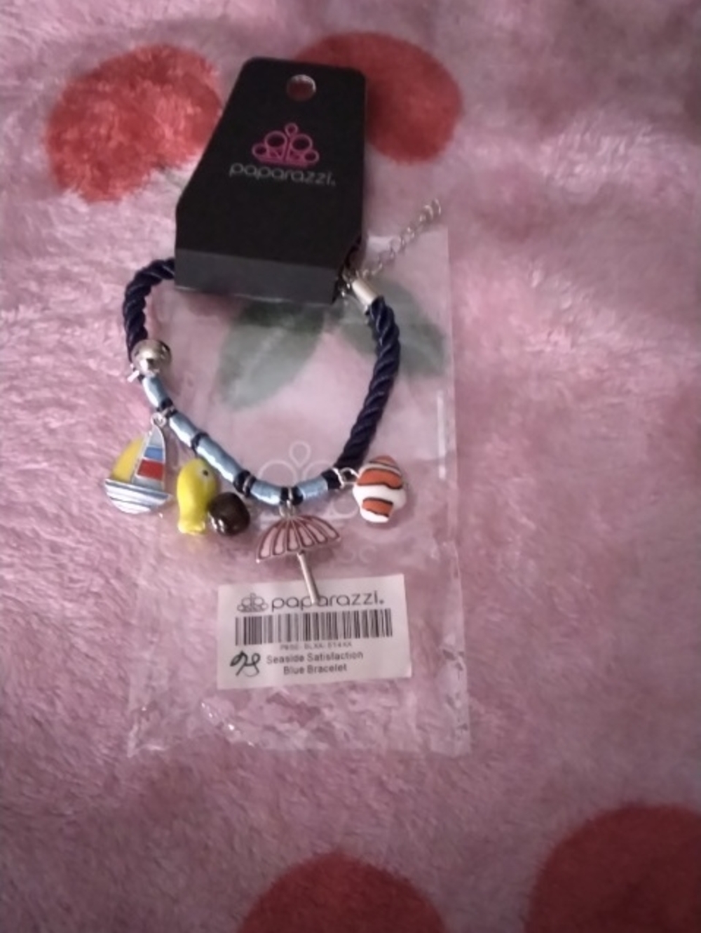 paparazzi Blue and Yellow Charm Bracelet - Beach Friends